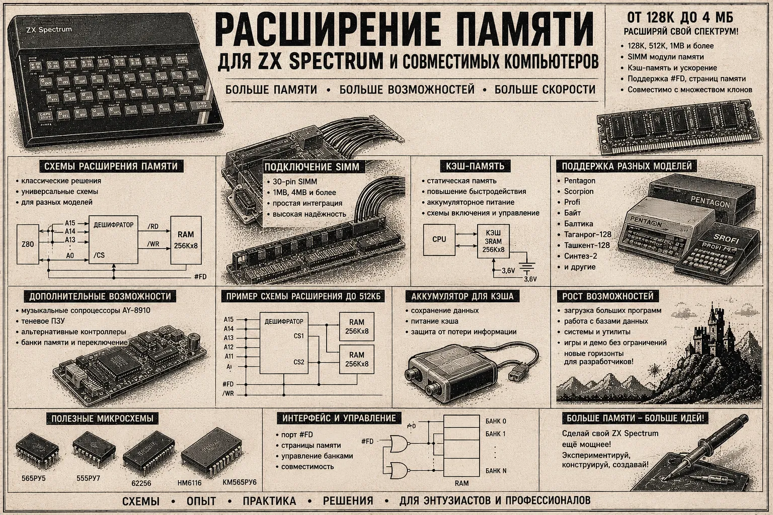 Расширение памяти ZX Spectrum и совместимых компьютеров