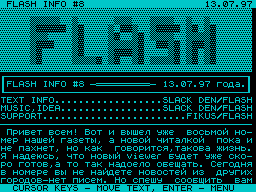 Flash Info #08 — Газета для ZX Spectrum